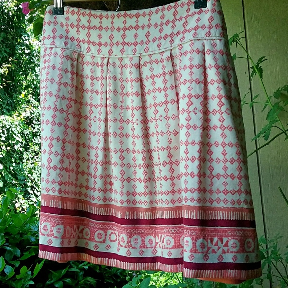 NWT BOHO Ann Taylor LOFT pleated midi skirt